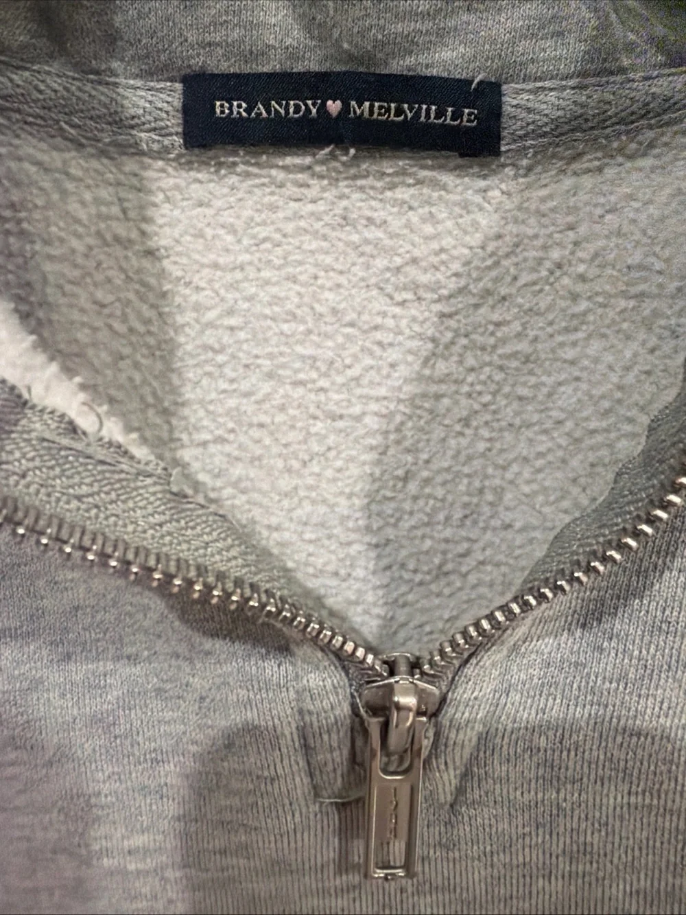 Brandy Melville Quarter Zip, Pullover Sweatshirt - Gray